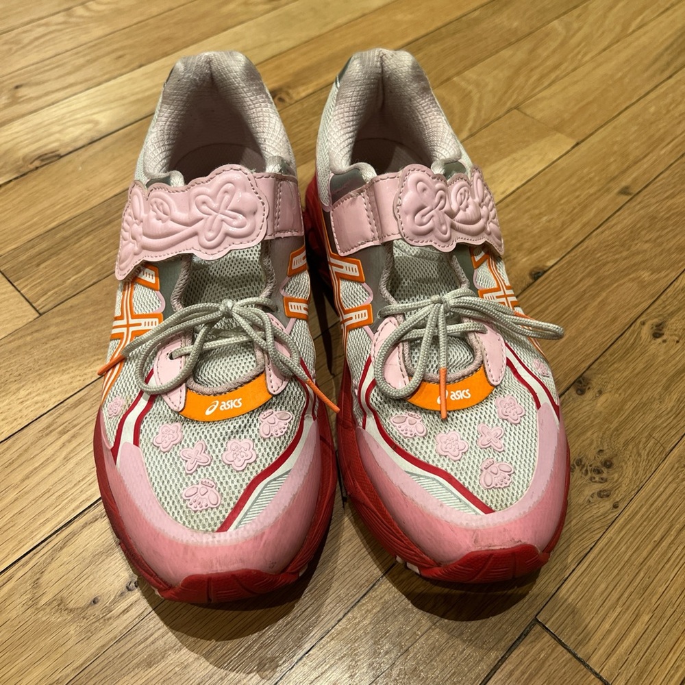 CECILIE BAHNSEN x ASICS Pink and Orange Floral Sneakers